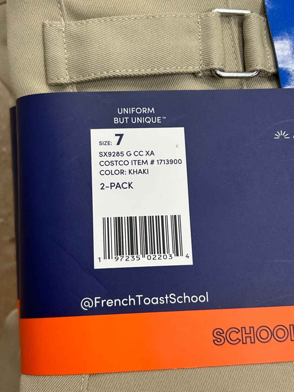 🔥5 FOR $15🔥French Toast 2-Pack Girls' 2-Tab Scooter Skorts - Size 7 - Picture 5 of 6